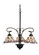 Daffodil Bell Three Light Chandelier in Mahogany Bronze (57|27419)