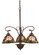 Tiffany Rosebush Three Light Chandelier in Purple/Blue Burgundy Pink (57|27418)
