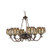 Jeweled Basket Six Light Chandelier in Mahogany Bronze (57|27404)