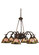 Tiffany Rosebush Six Light Chandelier in Craftsman Brown (57|27399)