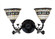 Tiffany Roman Two Light Wall Sconce in Craftsman Brown (57|27394)