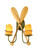 Paddle Two Light Wall Sconce in Natural Wood,Tarnished Copper (57|26948)