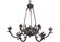 Fly Fishing Creek Six Light Chandelier Hardware in Mahogany Bronze (57|26946)