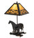 Mare & Foal Two Light Table Lamp in Black Metal (57|26727)