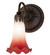 Pink/White One Light Wall Sconce in Mahogany Bronze (57|261098)