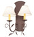 Bordeaux Two Light Wall Sconce in Rust (57|259749)
