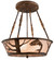 Leaping Trout Four Light Semi-Flushmount in Light Burnished Antique Copper (57|259256)