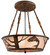 Leaping Trout Four Light Semi-Flushmount in Antique Copper,Burnished (57|259256)