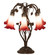 Red/White Six Light Table Lamp in Mahogany Bronze (57|255809)