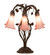 Pink Six Light Table Lamp in Mahogany Bronze (57|255804)