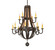 Barrel Stave 12 Light Chandelier in Wrought Iron (57|253553)