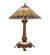 Tiffany Jeweled Peacock One Light Table Lamp in Mahogany Bronze (57|251928)