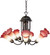 Pink/White Seven Light Chandelier in Mahogany Bronze (57|251577)
