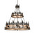 Wildlife At Dusk 12 Light Pendant in Textured Black (57|251451)