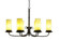 Atria Six Light Chandelier in Coffee Bean (57|249760)