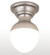 Huevo One Light Flushmount in Nickel (57|248999)