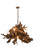 Driftwood Six Light Chandelier in Natural Wood/Rusty Nail (57|248859)