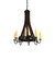 Barrel Stave Eight Light Chandelier in Coffee Bean (57|248830)