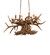 Antlers Ten Light Chandelier in Antique Copper (57|247232)