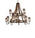 Barrel Stave 12 Light Chandelier in Tyler Bronze (57|245818)