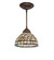 Tiffany Turning Leaf One Light Mini Pendant in Mahogany Bronze (57|244866)