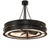 Golden Forge Eight Light Chandel-Air in Black Satin Wrought Iron Oiled Bronze (57|243673)