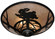 Rabbit On The Loose Three Light Flush Mount in Textured Black (57|243185)