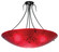 Metro Fusion Three Light Semi-Flushmount in Red/Black/Streamer (57|24163)