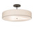 Cilindro Textrene Six Light Semi-Flushmount in Solar Black (57|241294)