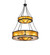 Kleba 15 Light Pendant in Wrought Iron (57|240509)