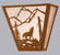 Northwoods Wolf On The Loose Two Light Wall Sconce in Rust (57|23948)