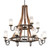 Barrel Stave 12 Light Chandelier in Natural Wood (57|238765)