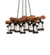 Wood Beam LED Chandelier in Textured Black/American Walnut (57|237422)