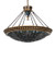 Fleur-de-lis Six Light Pendant in Copper Vein New Gold (57|236594)