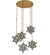 Moravian Star Five Light Pendant in Sahara Gold (57|234505)
