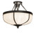 Arts & Crafts Three Light Semi-Flushmount in Craftsman Brown (57|234504)