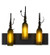 Tuscan Vineyard Three Light Wall Sconce in Textured Black (57|234358)