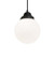 Bola One Light Pendant in Flat Black (57|234342)