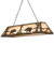 Bear At Lake Nine Light Oblong Pendant in Antique Copper (57|232161)