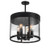 Cilindro Four Light Pendant in Black Metal (57|231239)