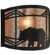 Lone Bear One Light Wall Sconce in Black (57|22937)