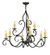 Clayton Nine Light Chandelier in Black Metal (57|228942)