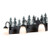 Deer Three Light Vanity in Textured Black/Green Trees (57|226178)