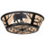 Bear On The Loose Four Light Flushmount in Black Metal (57|225872)