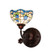 Roseborder One Light Wall Sconce in Mahogany Bronze (57|225837)
