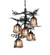 Pine Branch Five Light Chandelier in Gun Metal W/Green Branches (57|225365)