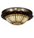 Fleur-De-Lite Four Light Flushmount in Antique Copper And Timeless Bronze (57|219713)