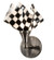 Handkerchief One Light Wall Sconce in Black Metal,Brushed Nickel (57|219280)