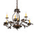 Oak Leaf & Acorn Six Light Chandelier in Dark Burnished Antique Copper (57|218893)