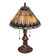 Tiffany Jeweled Peacock Two Light Accent Lamp in Mahogany Bronze (57|217002)